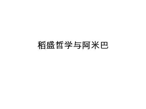 稻盛哲学与阿米巴