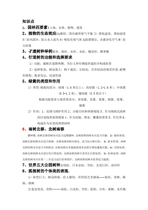园林树木学复习题