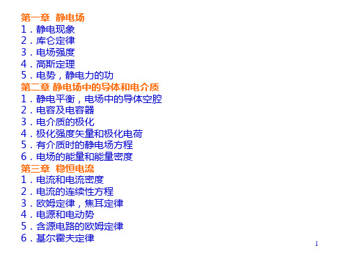 -高二物理竞赛电磁学第一章静止电荷的电场课件