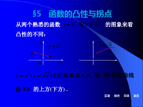 高中数学(人教版)第6章微分中值定理及其应用函数的凸性与拐点课件