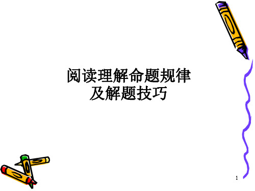 2019高考英语阅读理解命题规律及解题技巧课件(共30张PPT)