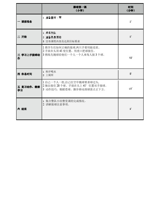 小学棒球 教案