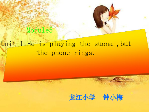 M5 U1 He is playing the suona ,but the phone rings课件完美版
