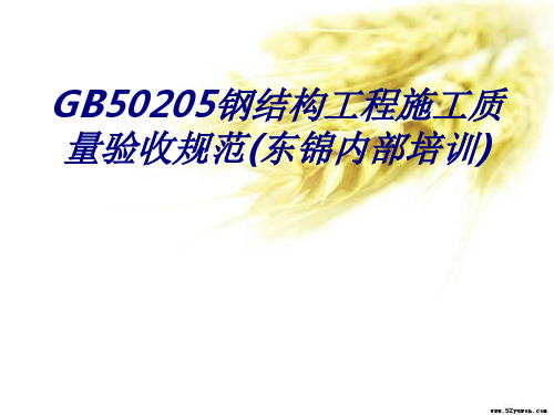GB50205钢结构工程施工质量验收规范(东锦内部培训)PPT培训课件
