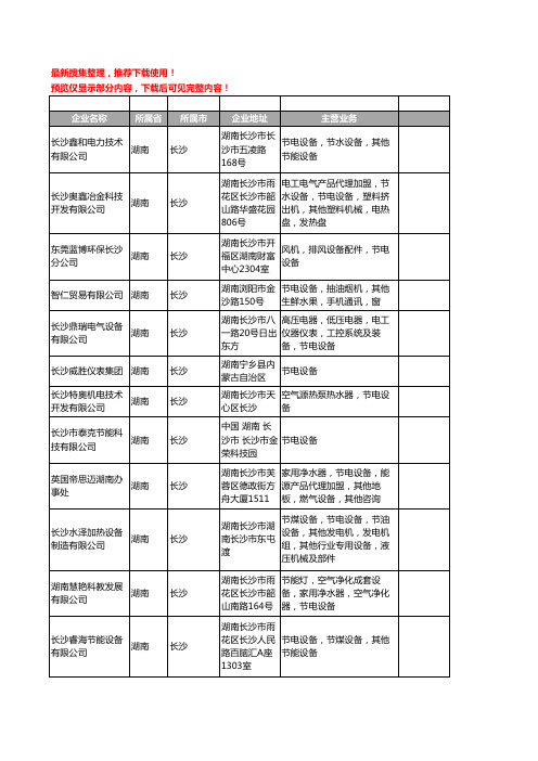 新版湖南省长沙节电设备工商企业公司商家名录名单联系方式大全53家