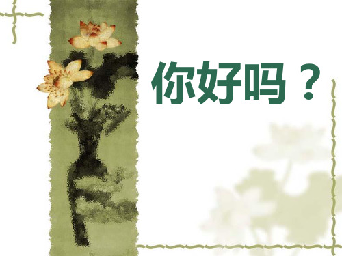 对外汉语教学教案1你好吗.ppt