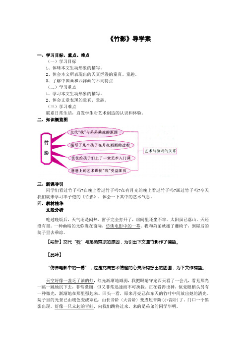 18《竹影》导学案