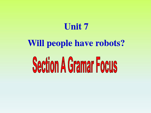八上英语Unit7_SectionA(Grammar_Focus)