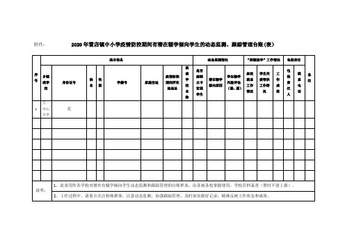 控辍保学台账