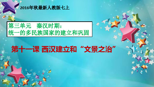 人教部编版历史七年级上册第11课西汉建立和文景之治 (共20张PPT)