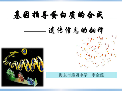 基因指导蛋白质的合成说课课件 (22张PPT)
