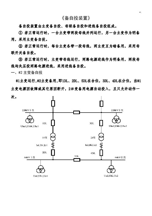 电力备自投装置基本原理