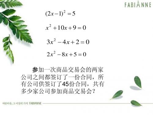 一元二次方程作业