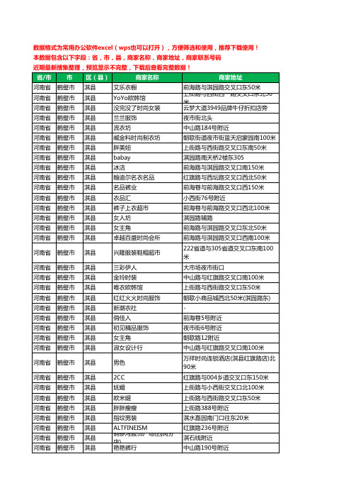 2020新版河南省鹤壁市淇县服装工商企业公司商家名录名单黄页联系电话号码地址大全170家
