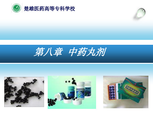 中药丸剂的制备