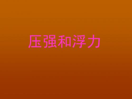 中考物理-压强和浮力专题复习课件-(人教版)