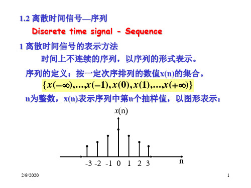 Discrete time signal-sequence离散时间信号系列