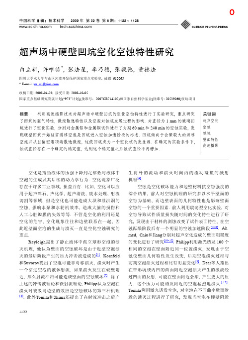 白立新- 超声场中硬壁凹坑空化空蚀特性研究