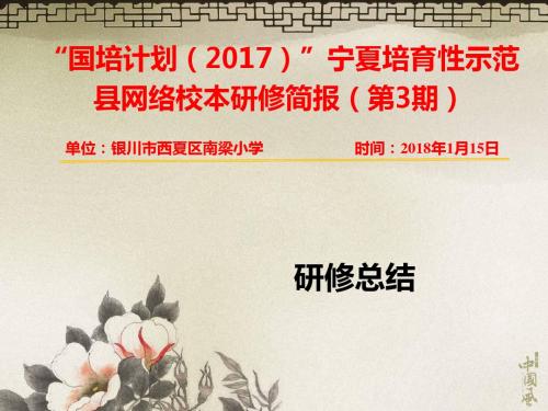 南梁小学“国培计划(2017)”简报(研修总结)