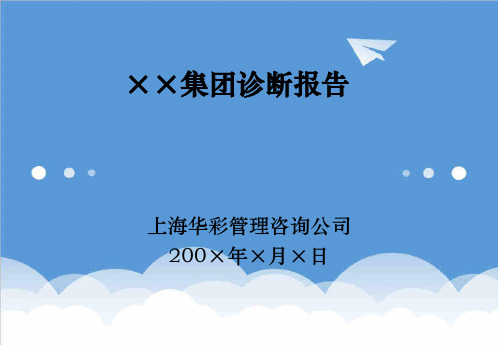 企业咨询-企业诊断XX集团诊断报告—华彩咨询集团经典案例下载 111页1 精品