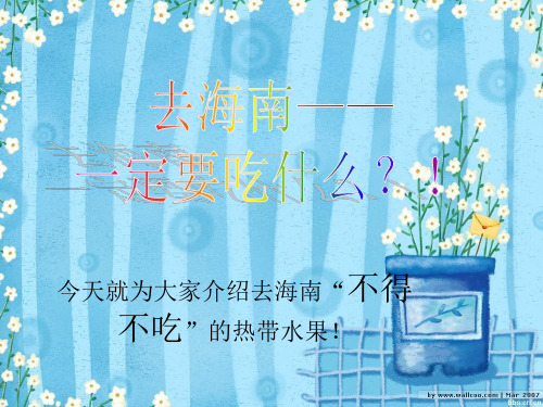 海南的热带水果介绍