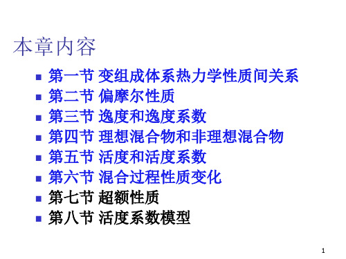 过量热力学性质 (超额性质)