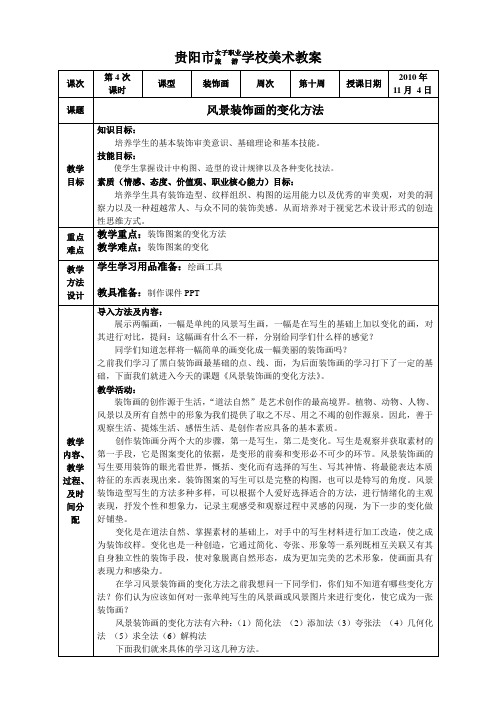 风景装饰画的变化方法
