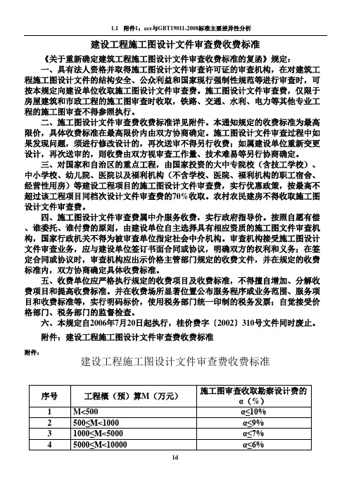 建设工程施工图设计文件审查费收费标准(完整版)