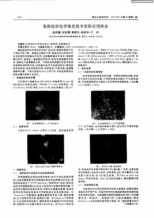 免疫组织化学染色技术实际应用体会