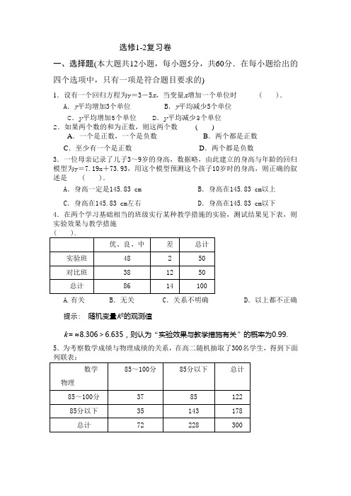 文科1-2复习卷