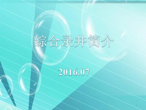 综合录井简介ppt课件