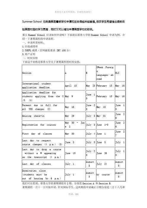 耶鲁大学Summer-School：暑期课程申请流程详解