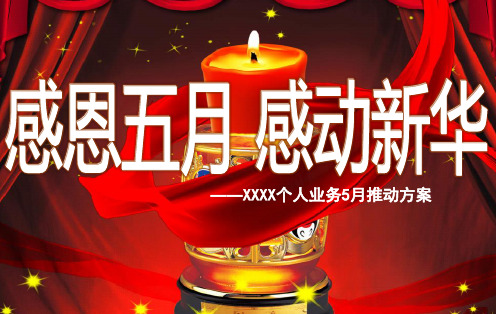 保险公司五月份销售业务推动及母亲节节日营销方案推动早会分享培训PPT模板课件演示文档幻灯片资料