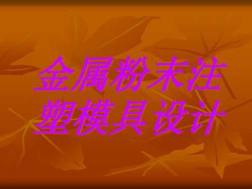 金属粉末注塑模具