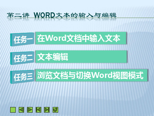 第二讲  Word文本的输入与编辑