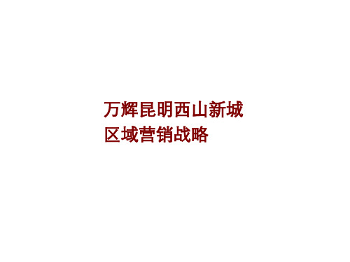 万辉昆明西山新城区域营销战略