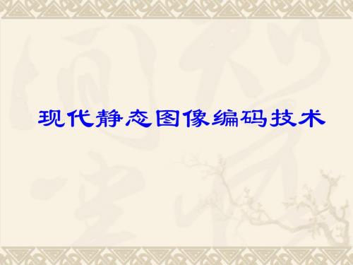 现代静态图像编码技术