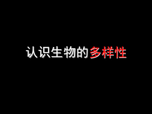 八年级生物第二章  认识生物的多样性优秀课件