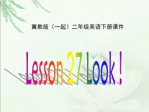 冀教版(一起)二年级英语下册Unit4 Lesson27 Look 课件