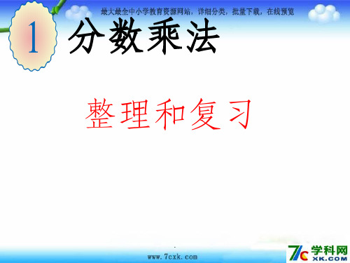 第一单元《分数乘法》复习ppt课件