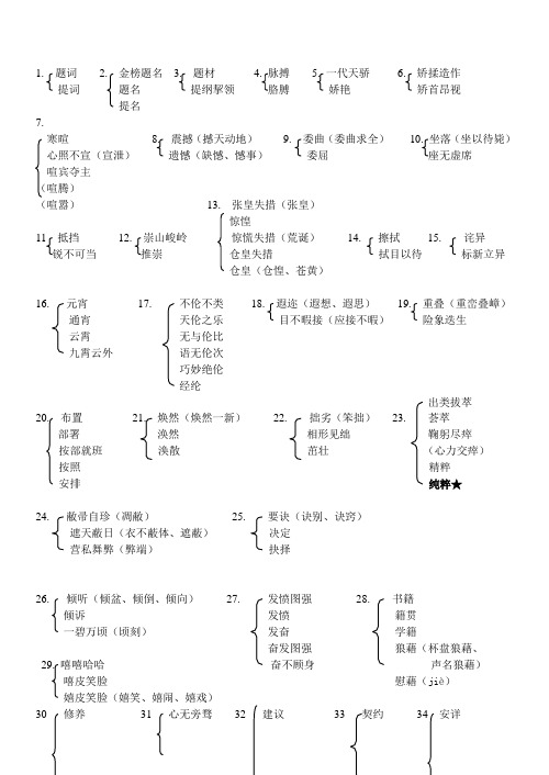 容易混淆的词语