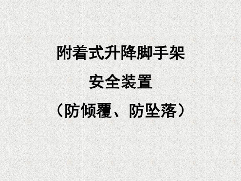 附着式升降脚手架安全设施(PPT40页)