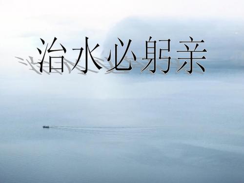 《治水必躬亲》PPT优秀课件2