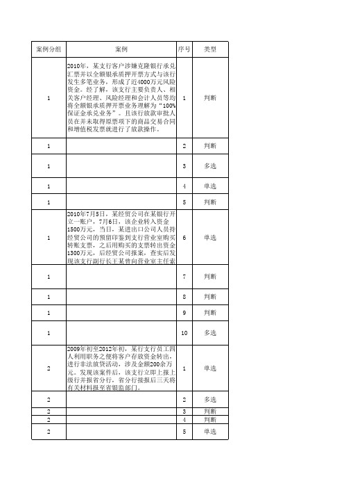 案防考试案例分析试题