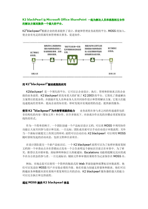 SharePoint加K2,将Portal系统与BPM系统完美整合