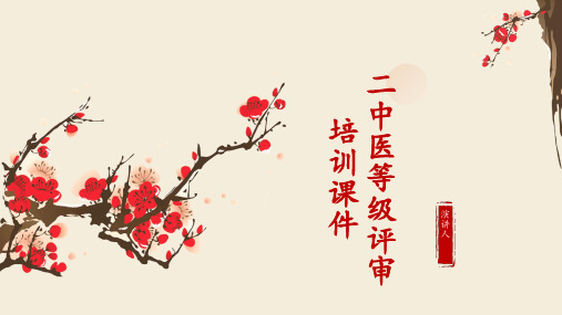 二中医等级评审培训课件