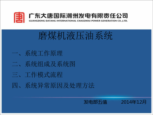 磨煤机液压油系统.