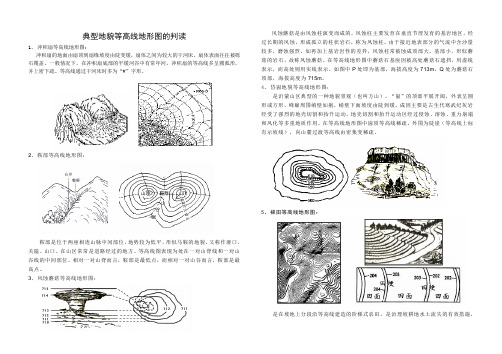 特殊地貌等高线地形图 (2)