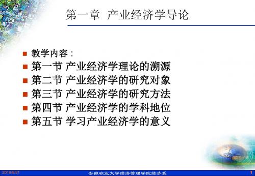 001第一章产业经济学导论