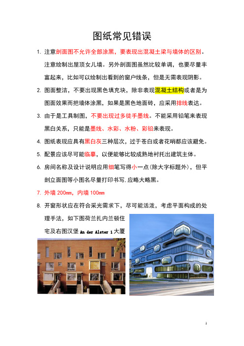 考研快题图纸评分要点